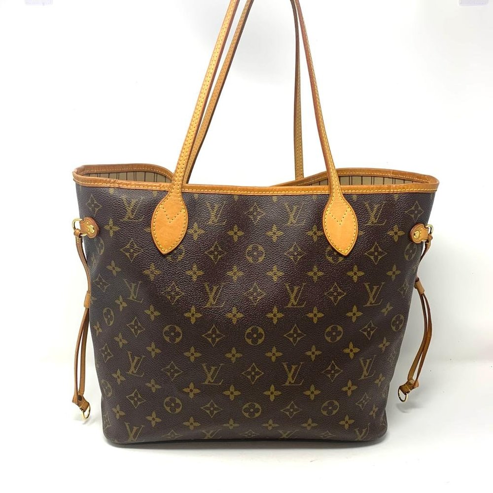 AUTH LOUIS VUITTON MONOGRAM NEVERFULL MM TOTE BAG - Picture 2 of 16